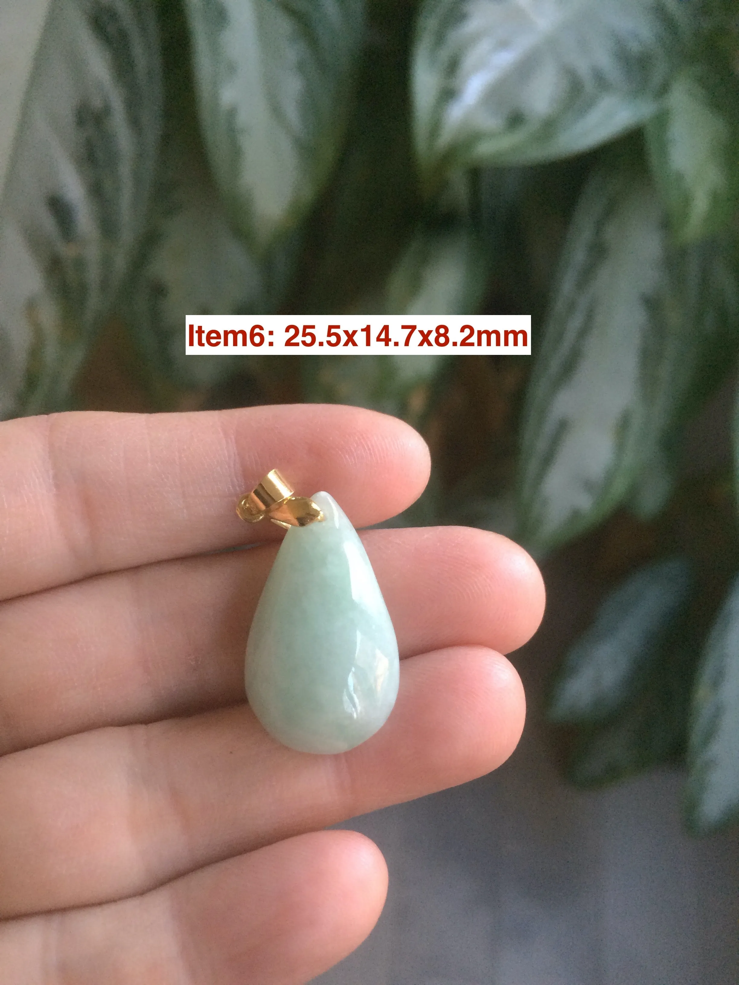 100% natural icy watery green/purple type A jadeite jade water drop pendant necklace group AD23