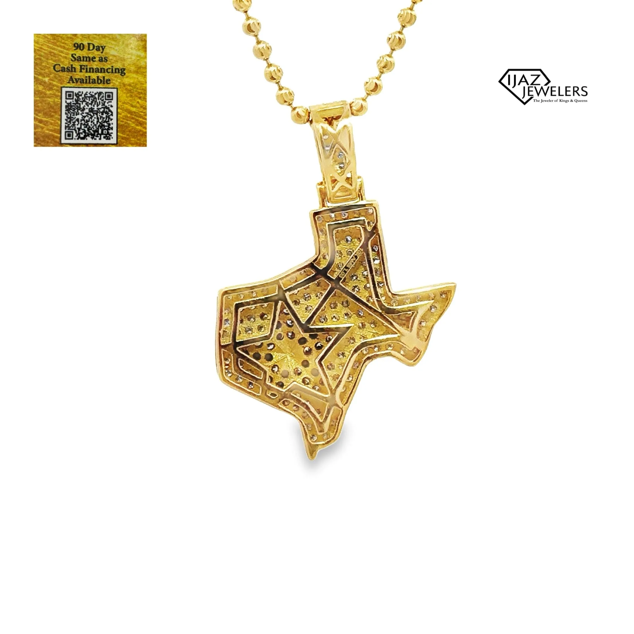 10K Gold 1.03 CTW Diamond Texas Nautical Star Charm