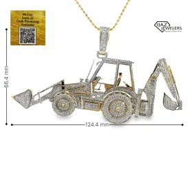 10K Gold 6 3/8 CTW Diamond Backhoe Charm