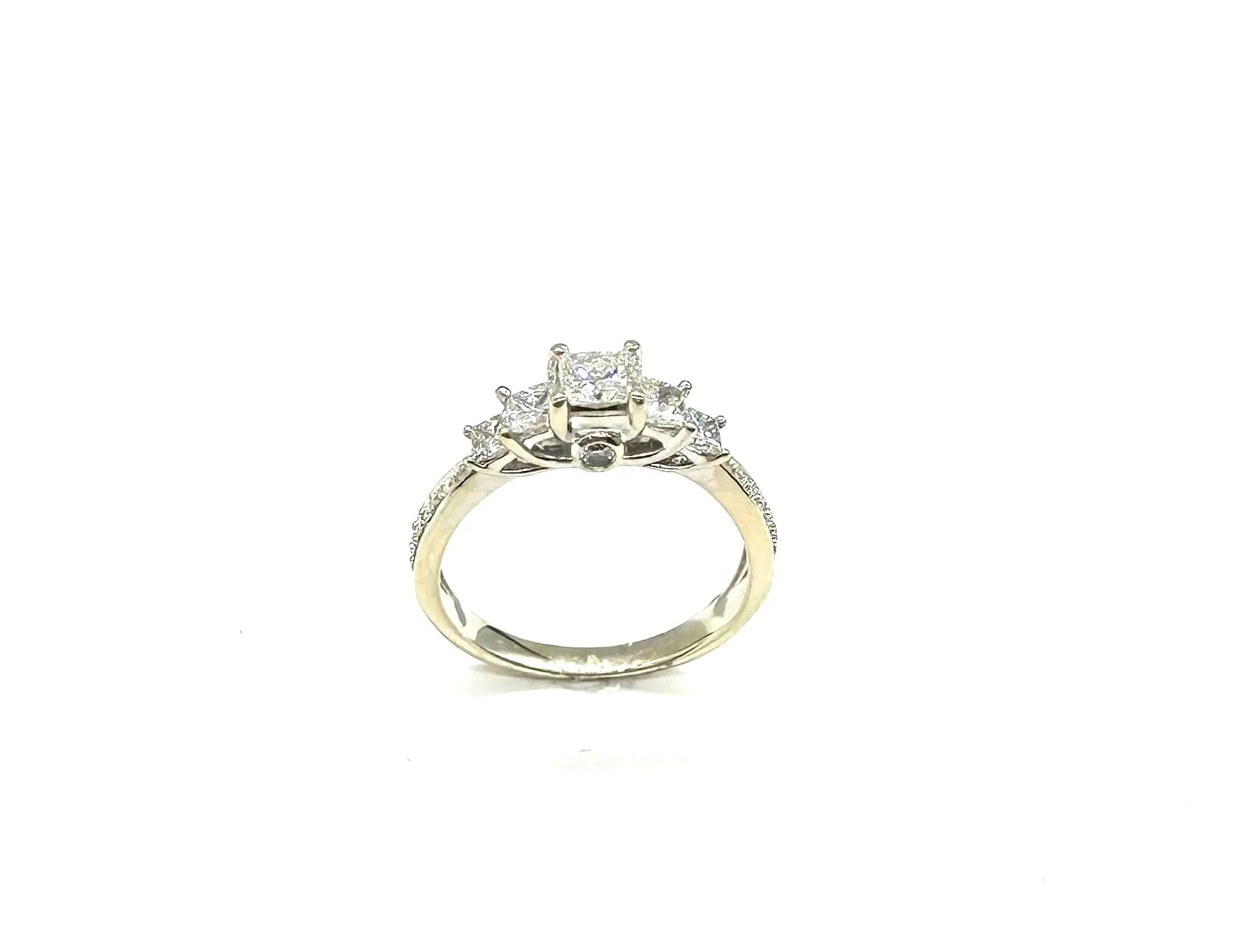 1.33 CTW 5 Stone Square Diamond Ring