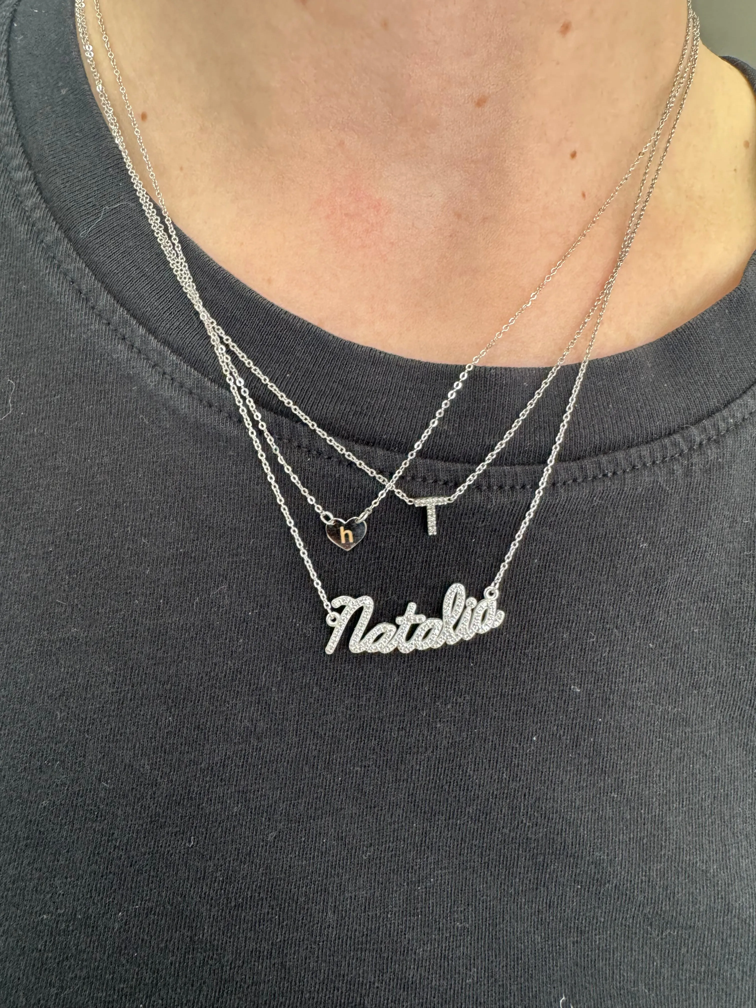 14K Gold Diamond Name Necklace