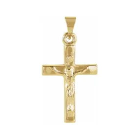 14K YELLOW GOLD CRUCIFIX PENDANT