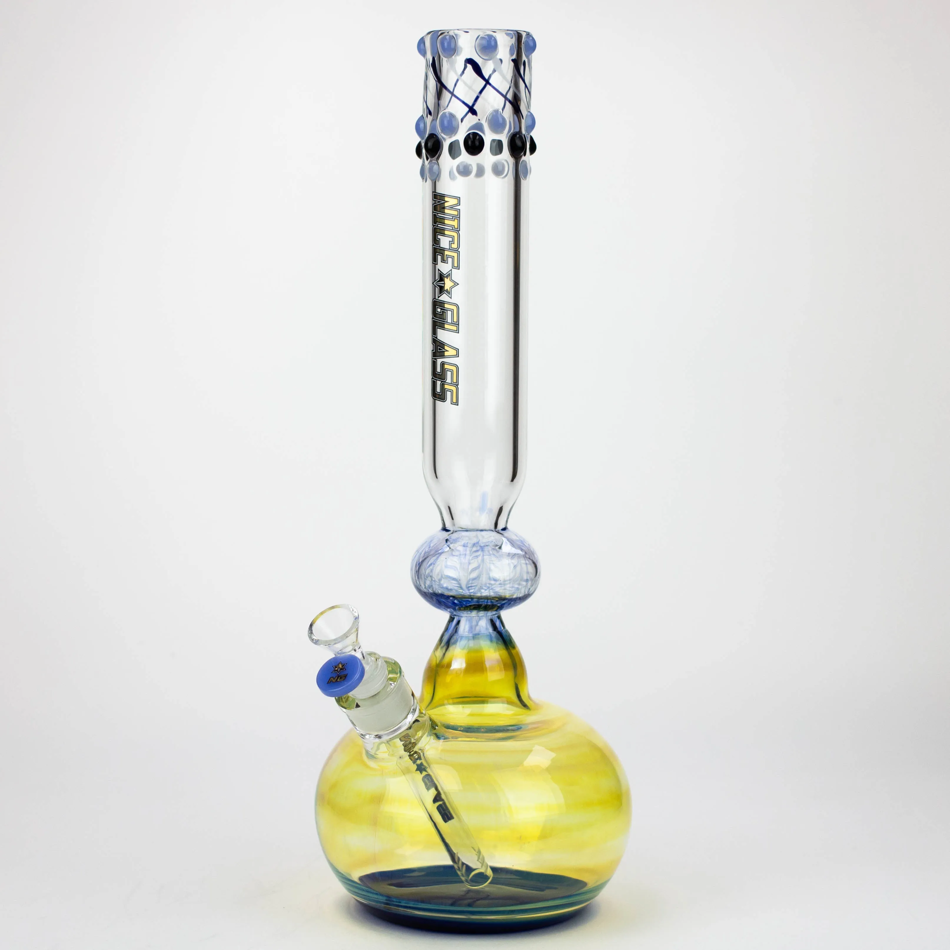 17 inch Dotted and Fumed Round Base Beaker Bong