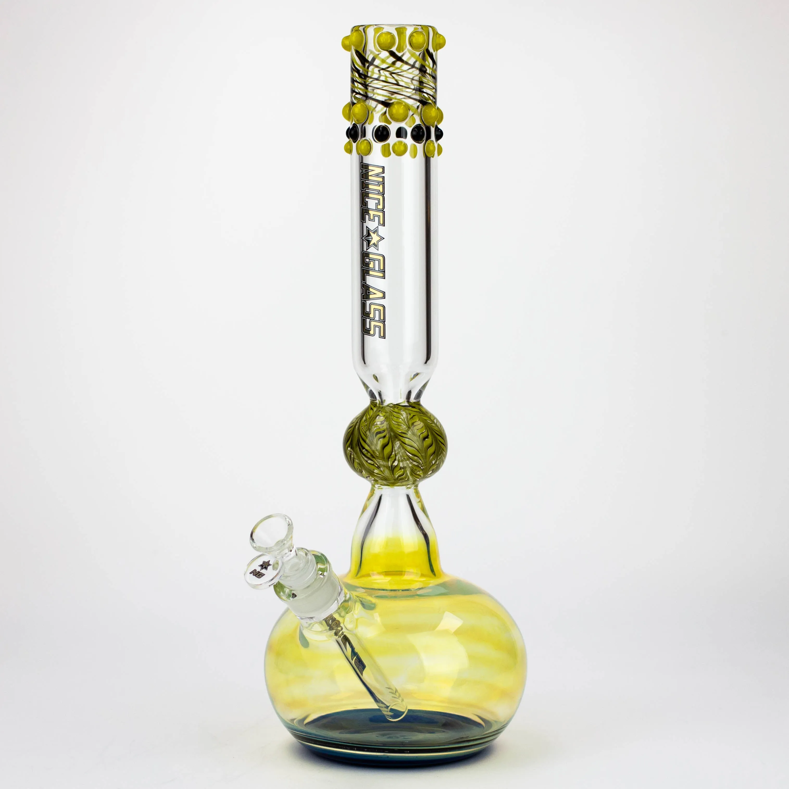 17 inch Dotted and Fumed Round Base Beaker Bong