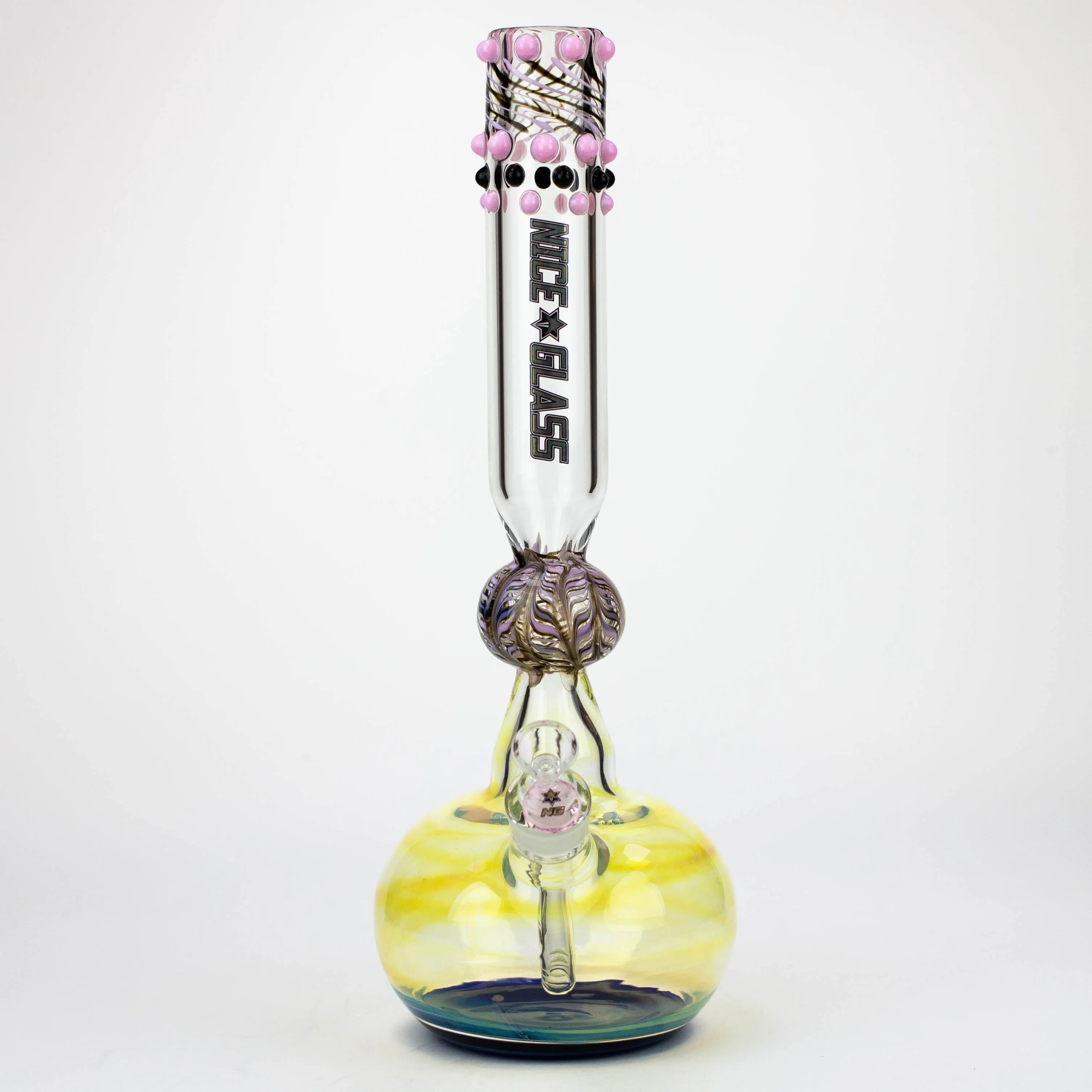 17 inch Dotted and Fumed Round Base Beaker Bong