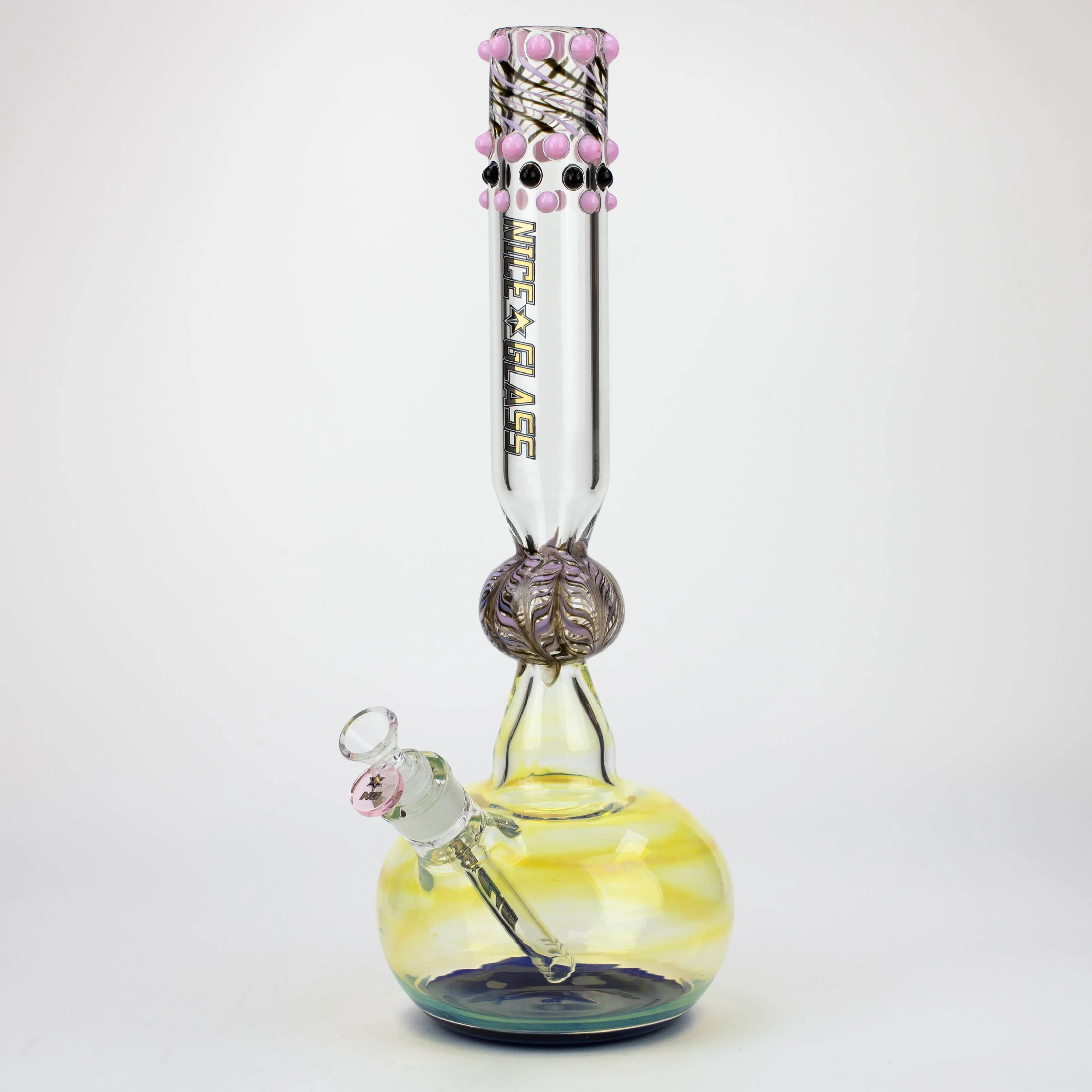 17 inch Dotted and Fumed Round Base Beaker Bong