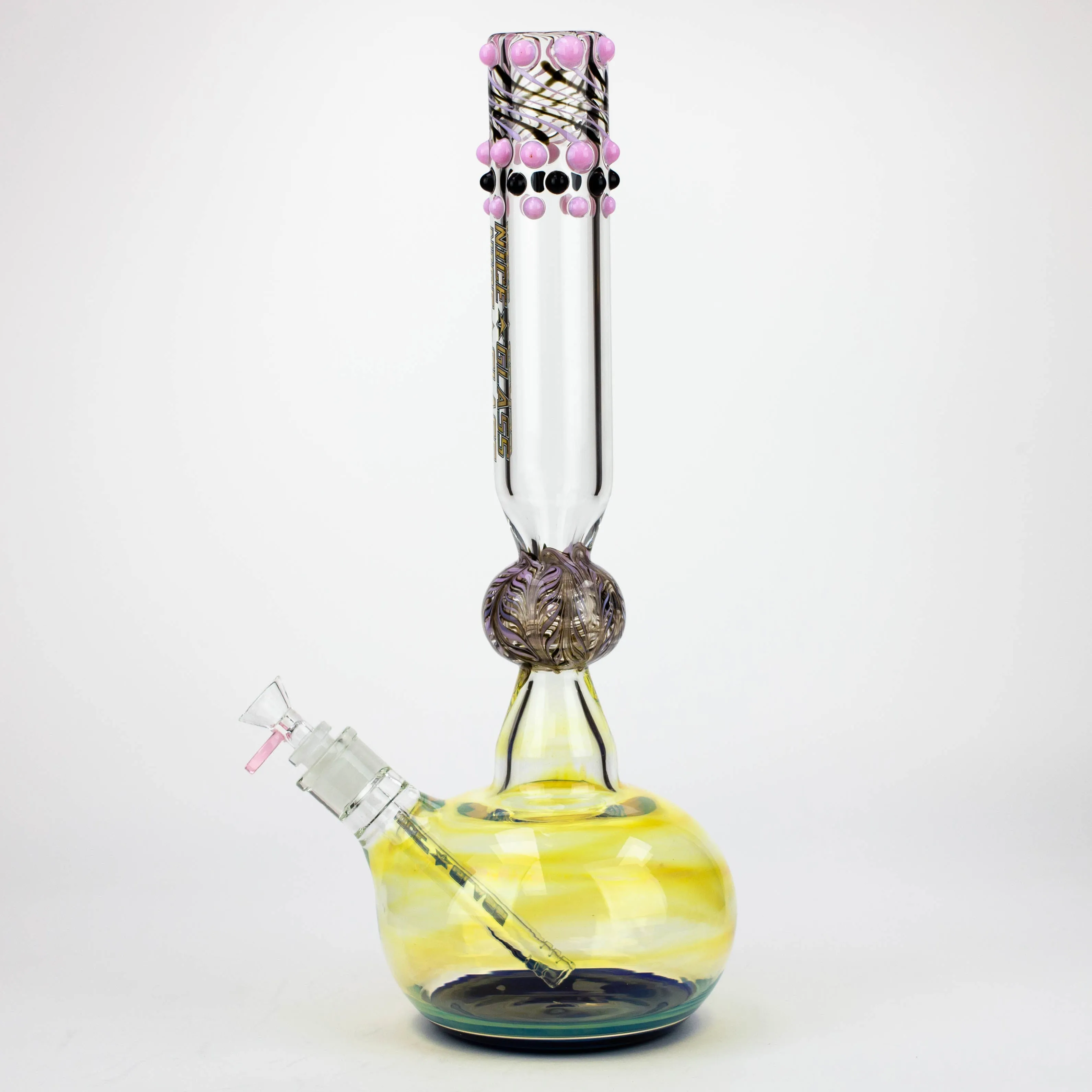 17 inch Dotted and Fumed Round Base Beaker Bong