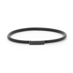 18ct White Gold and Black Diamond bangle