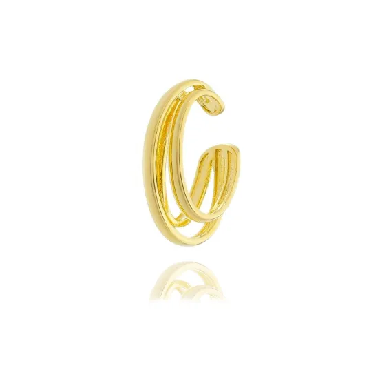 18k Gold Filled Three Lines Dainty Ear Cuff