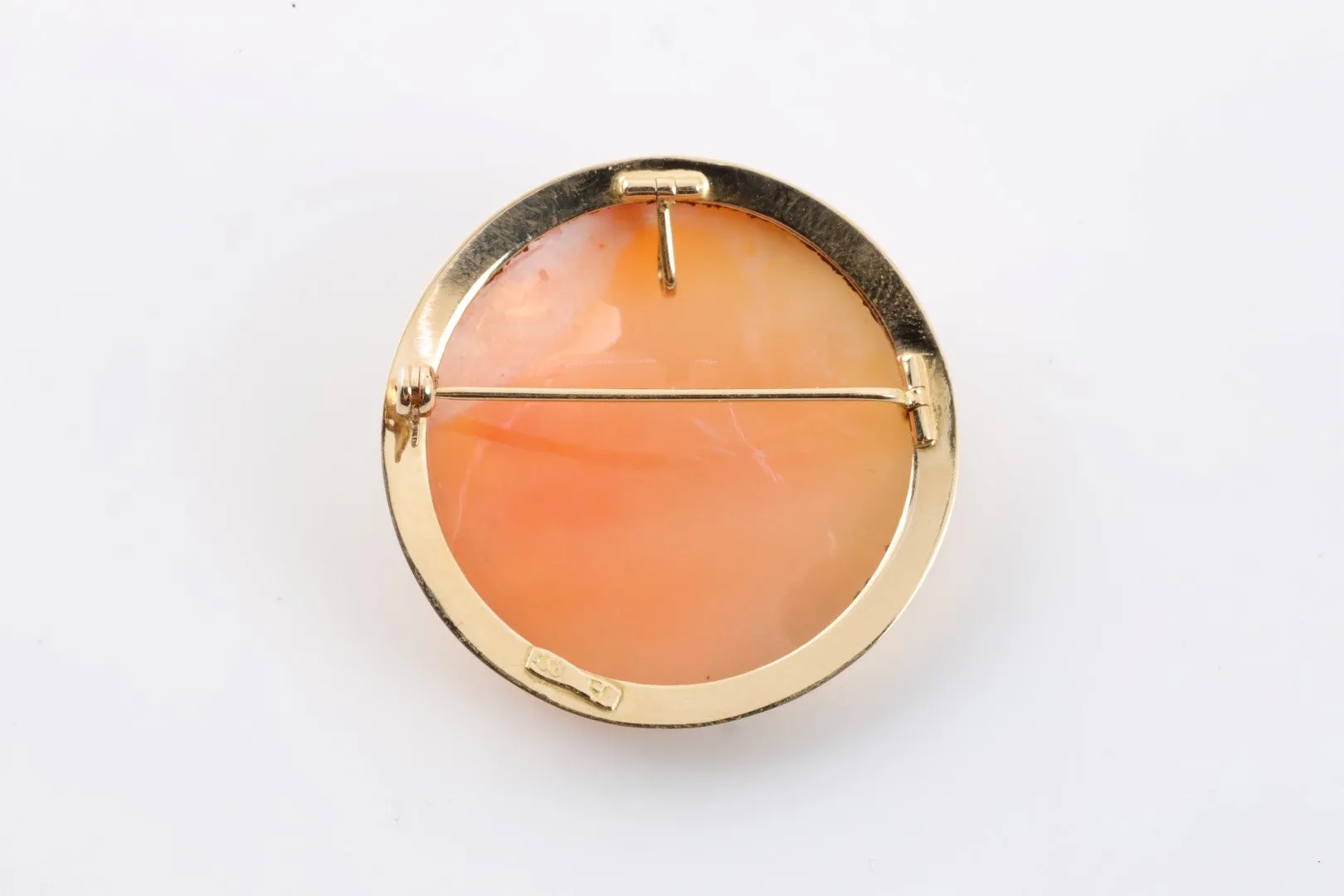 18k Yellow Gold Cameo Rose Brooch (7.33g.)