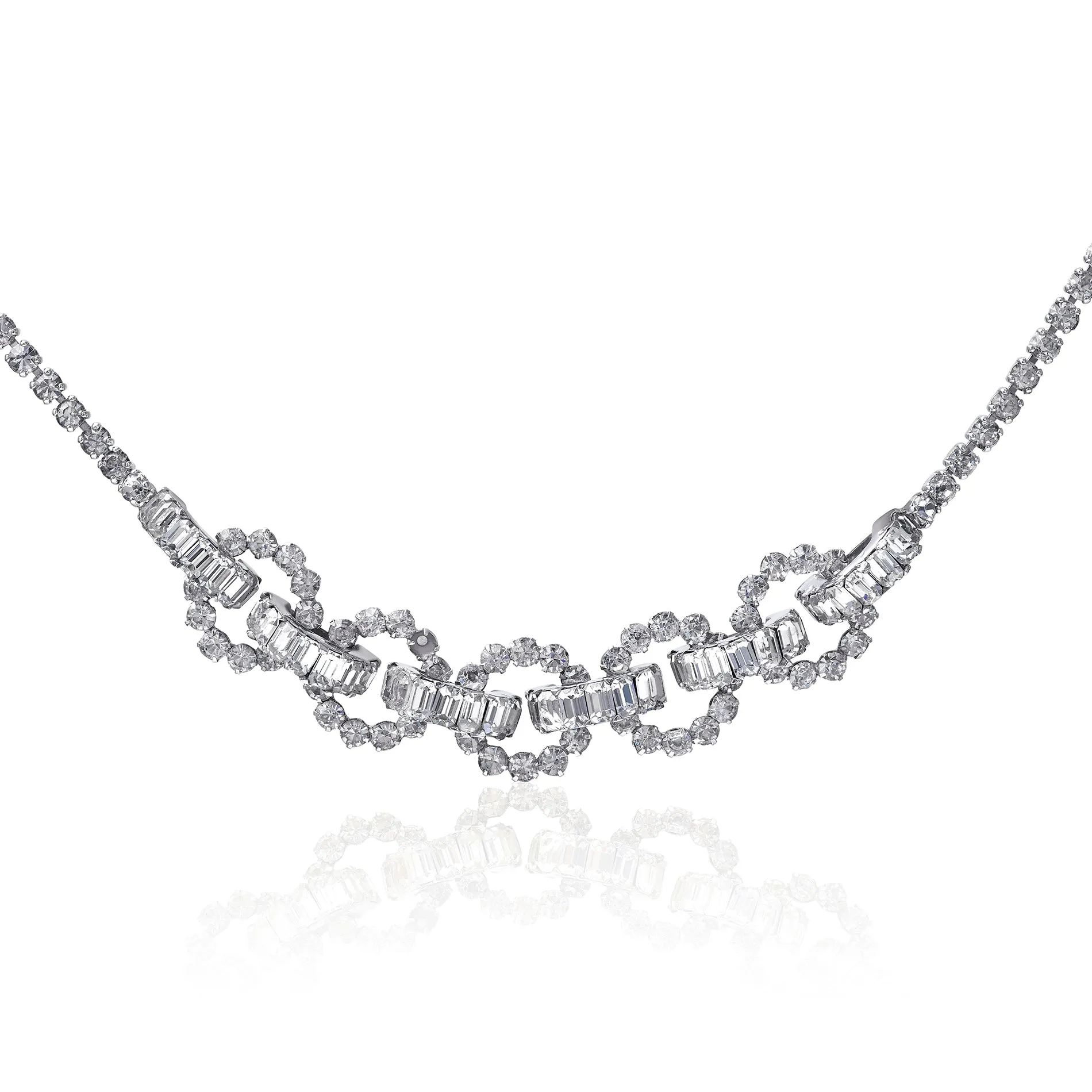 1950s Christian Dior by Mitchel Maer Diamante Necklace