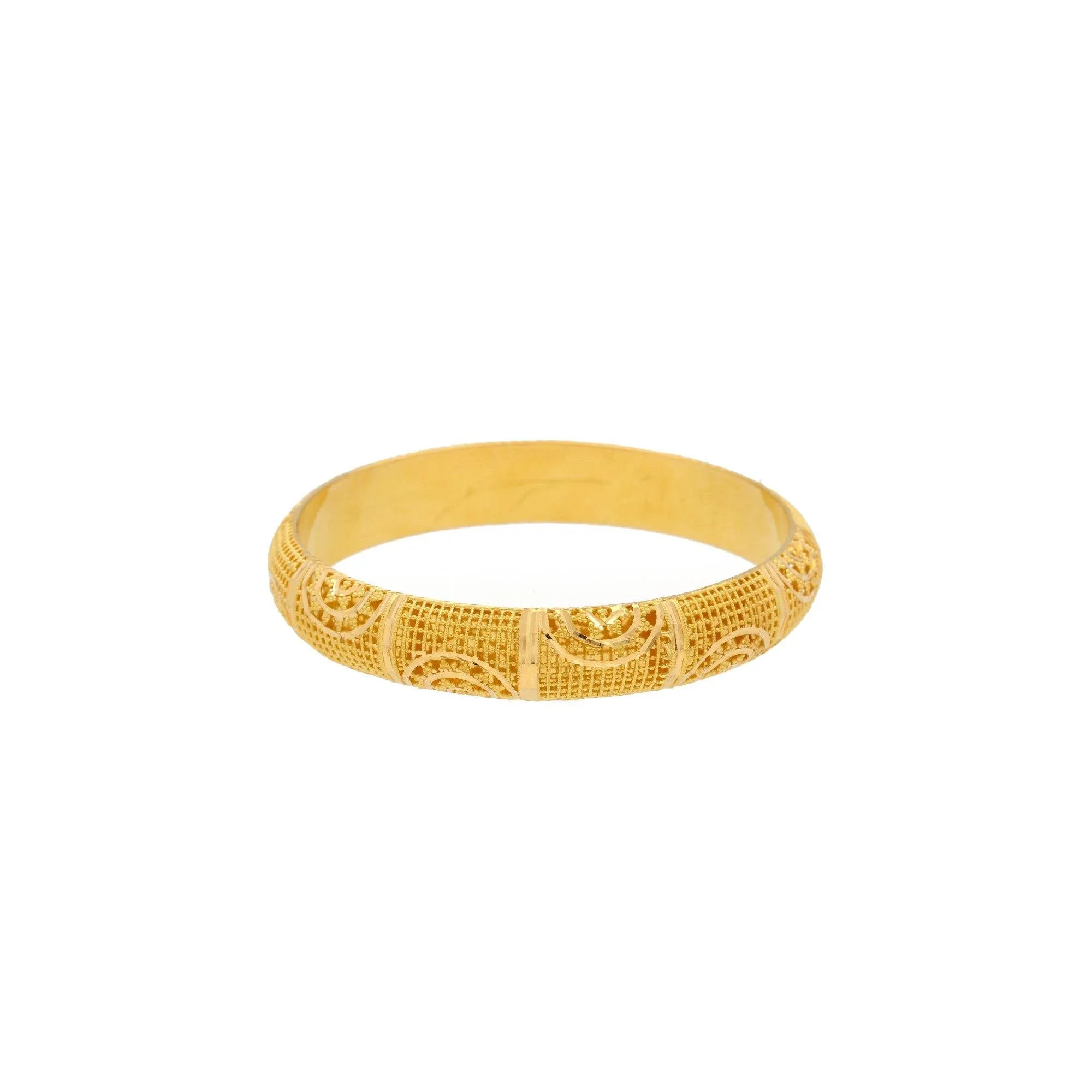 22K Gold Single Bangle, 19.5gm