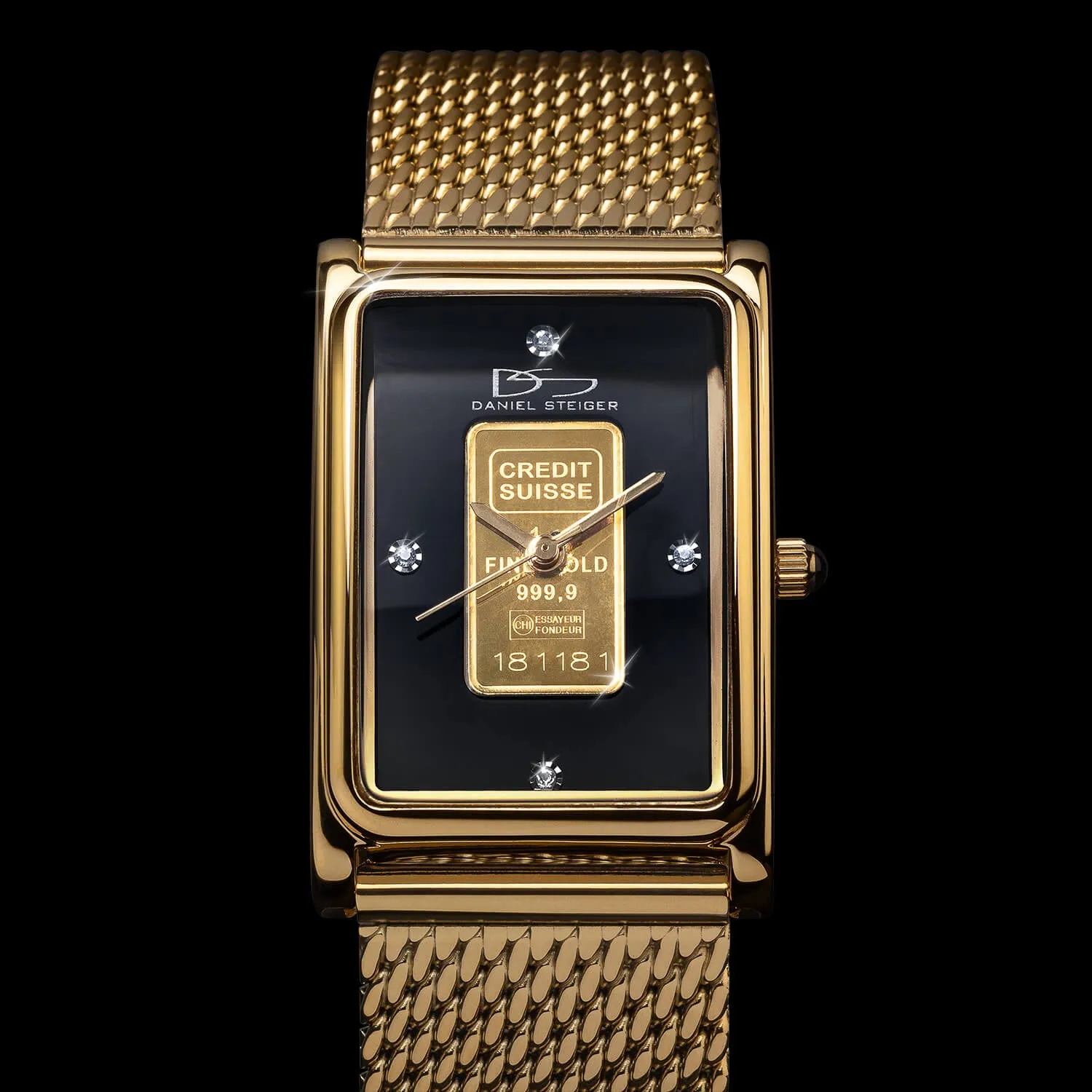 24k Gold Ingot Mesh Watch - Set Of 2