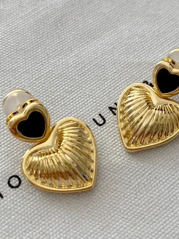 27 Double Heart Drop Earrings