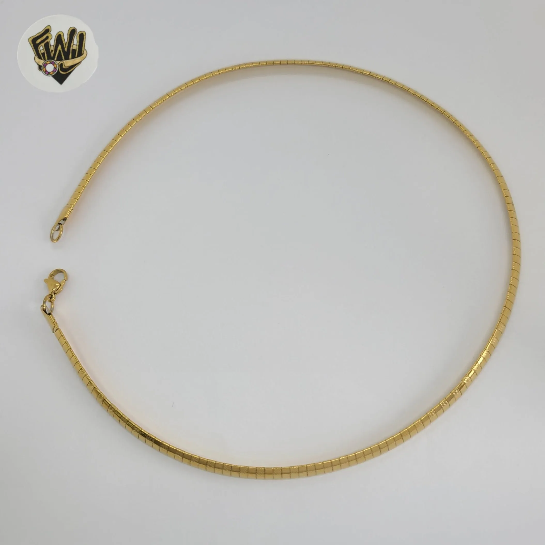 (4-7020) Stainless Steel - 6mm Omega Necklace - 17.5.