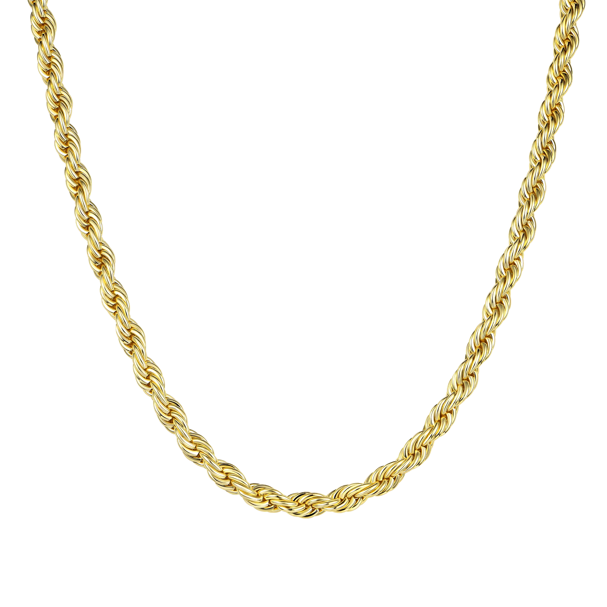 4.5mm Yellow Gold Rope Chain