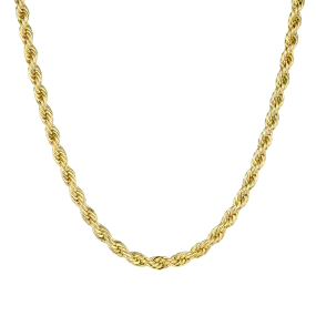 4.5mm Yellow Gold Rope Chain