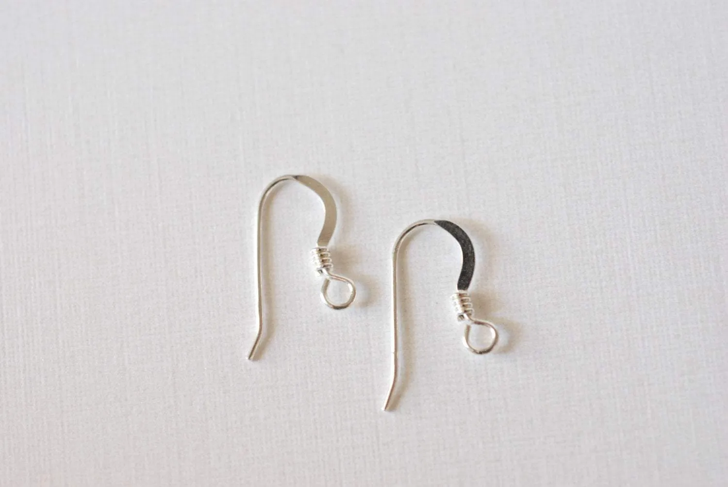 5 pairs, 14k Gold Filled French Hook Earrings, Flat Ear Wire with Coil, gold filled earwires, jewelry finding, gold ear hooks