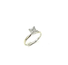 60 Ptw Square Diamond Solitare Ring