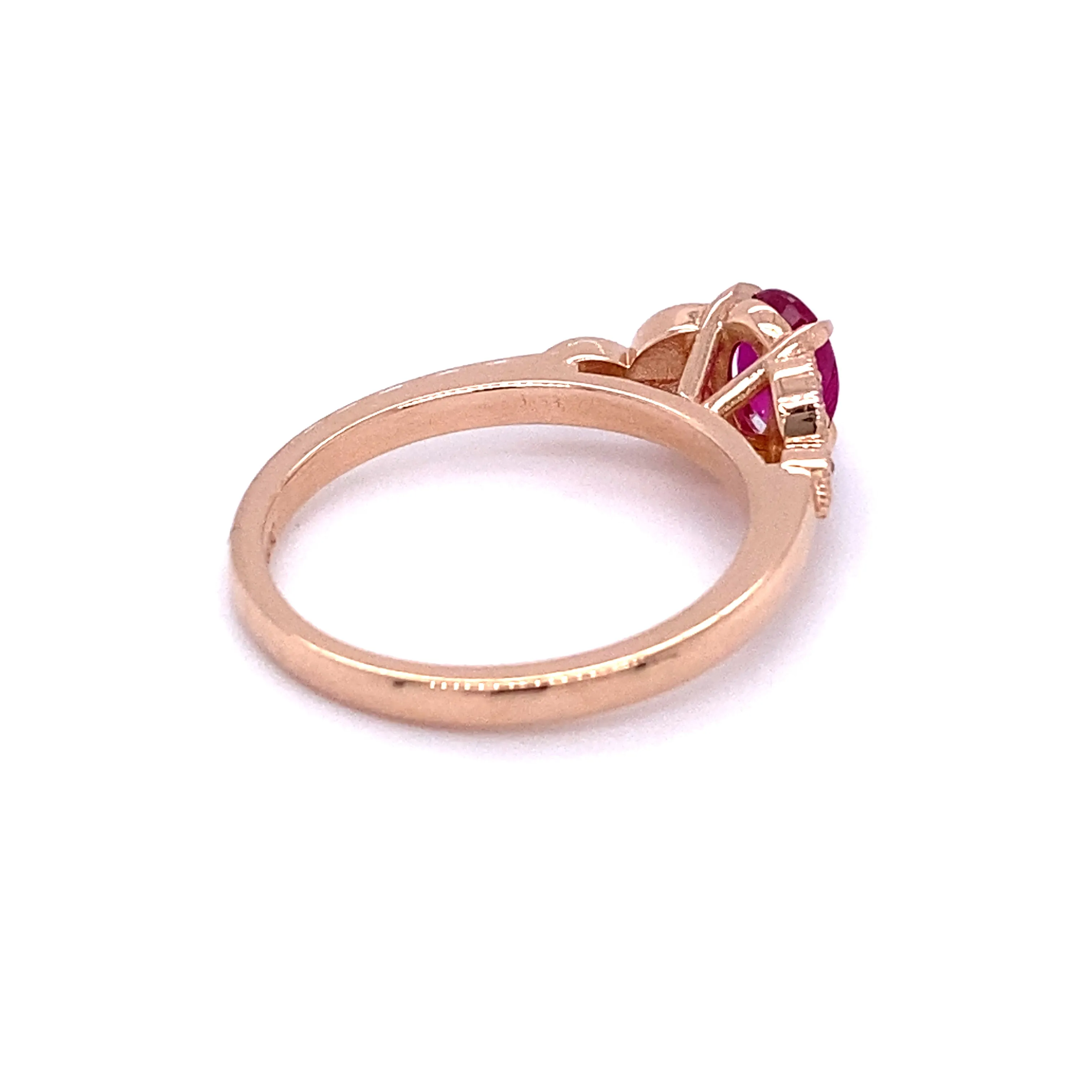 AGL Certified Ruby and Diamond Ring