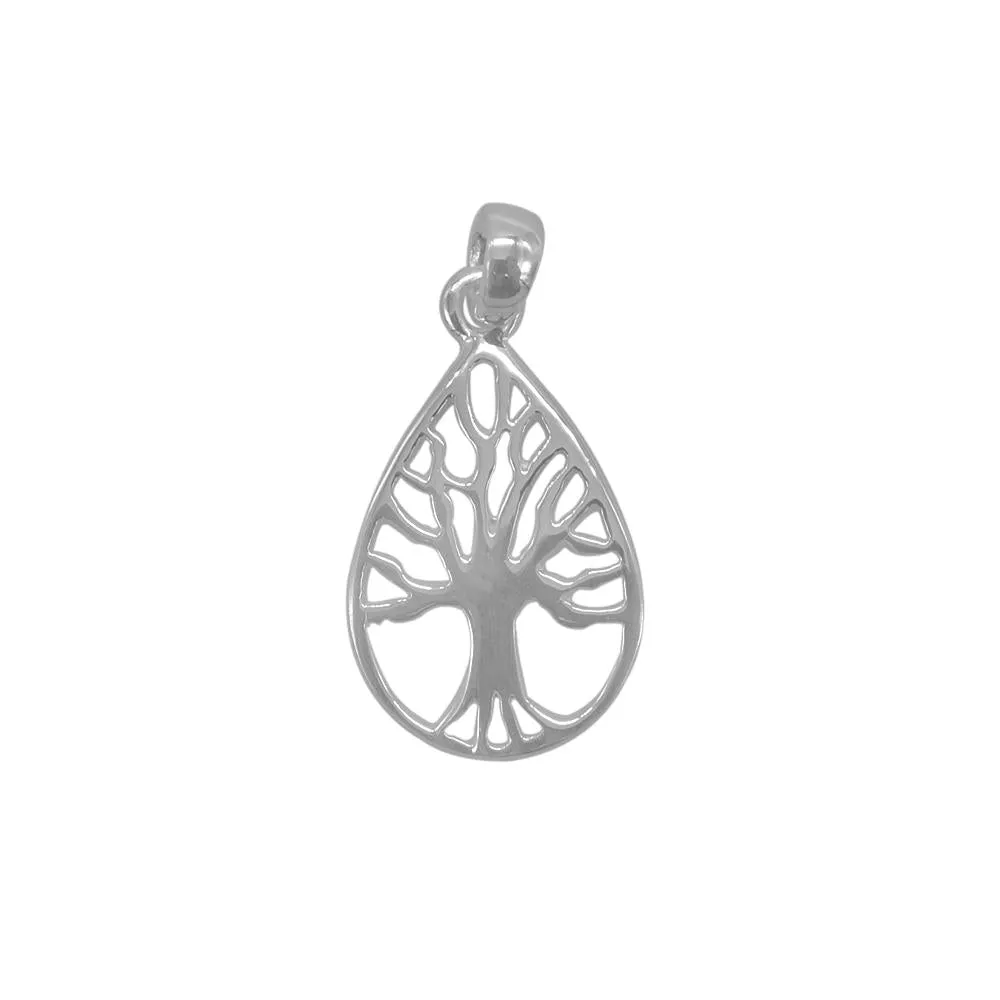 Alecia Silver Tree of Life on Teardrop Charm