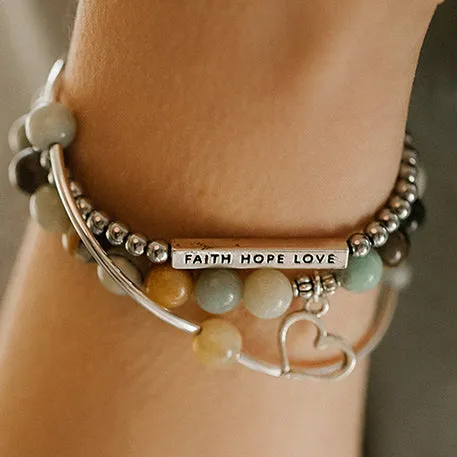 Anchor | Soft Bangle Charm Bracelet | Howlite