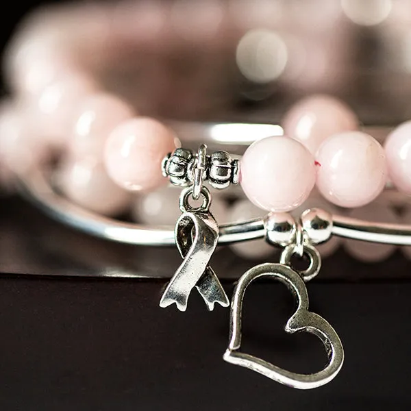 Angel Wing | Soft Bangle Charm Bracelet | Howlite