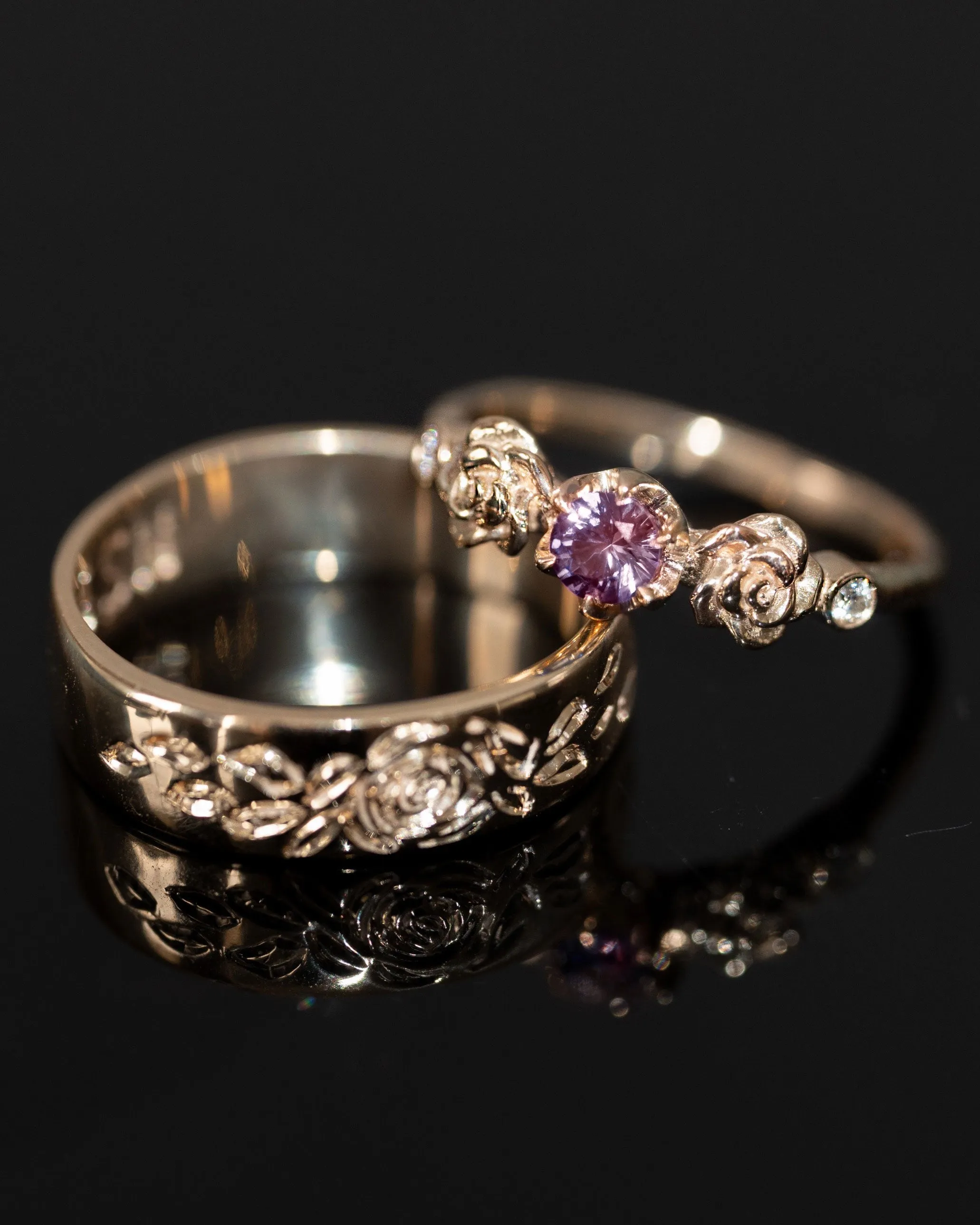 Artifact 09: Baby Flora Ring Moissanite Diamond