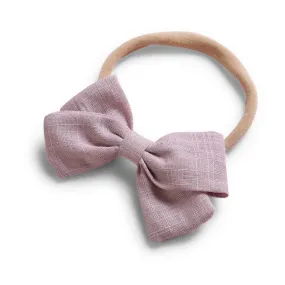 Baby Linen Bow Headband — Crepe