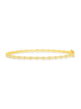 Bamboo Diamond Bangle 14K