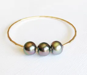 Bangle Paige - tahitian pearls  (B237)