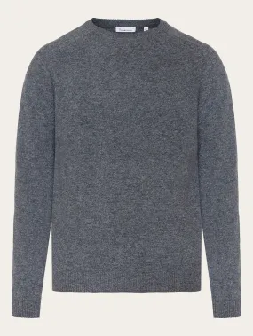 Basic o-neck knit - Dark Grey Melange