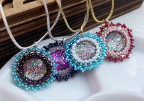 Beadwoven pendant necklaces - Glitter4Good