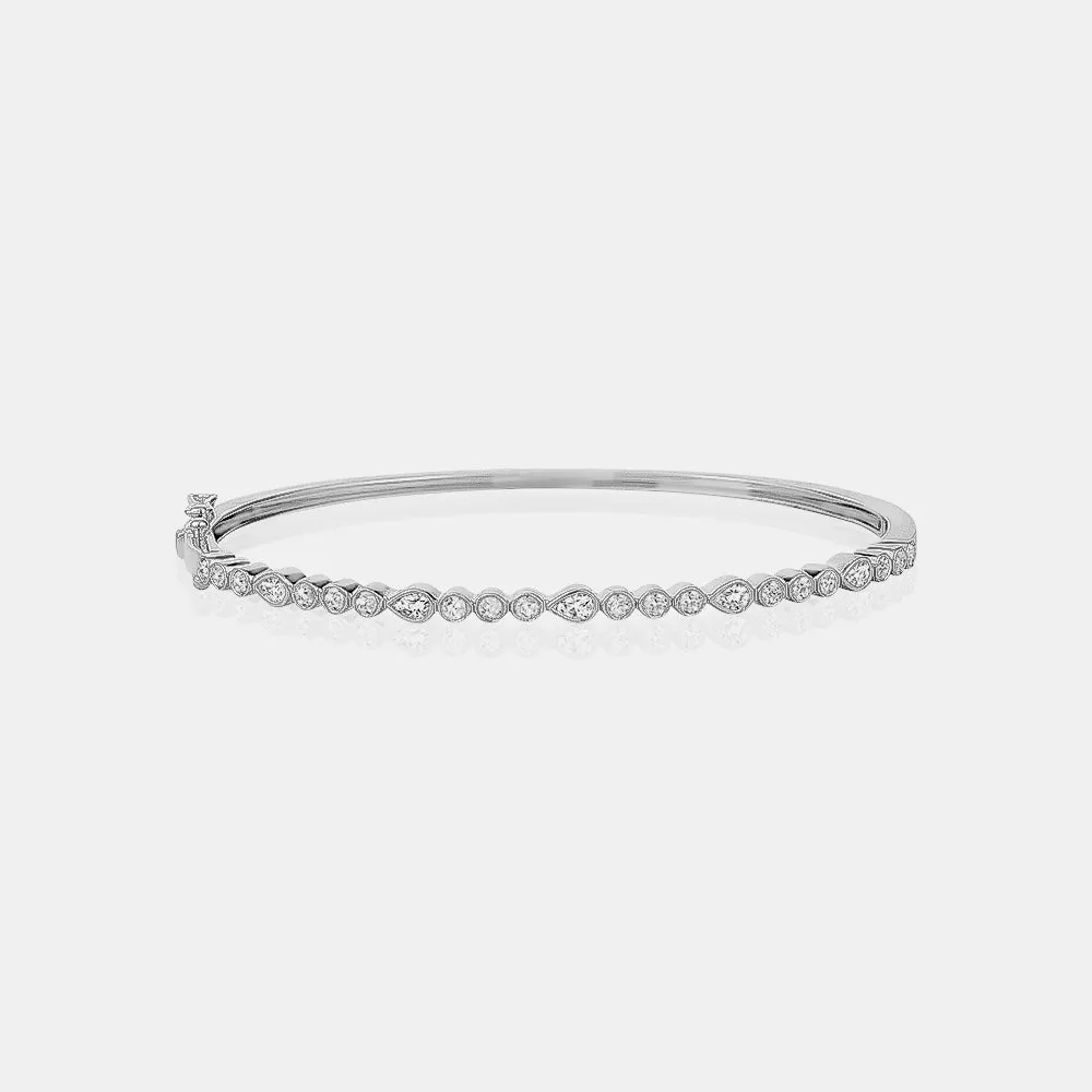 Bezel Set Diamond Bangle