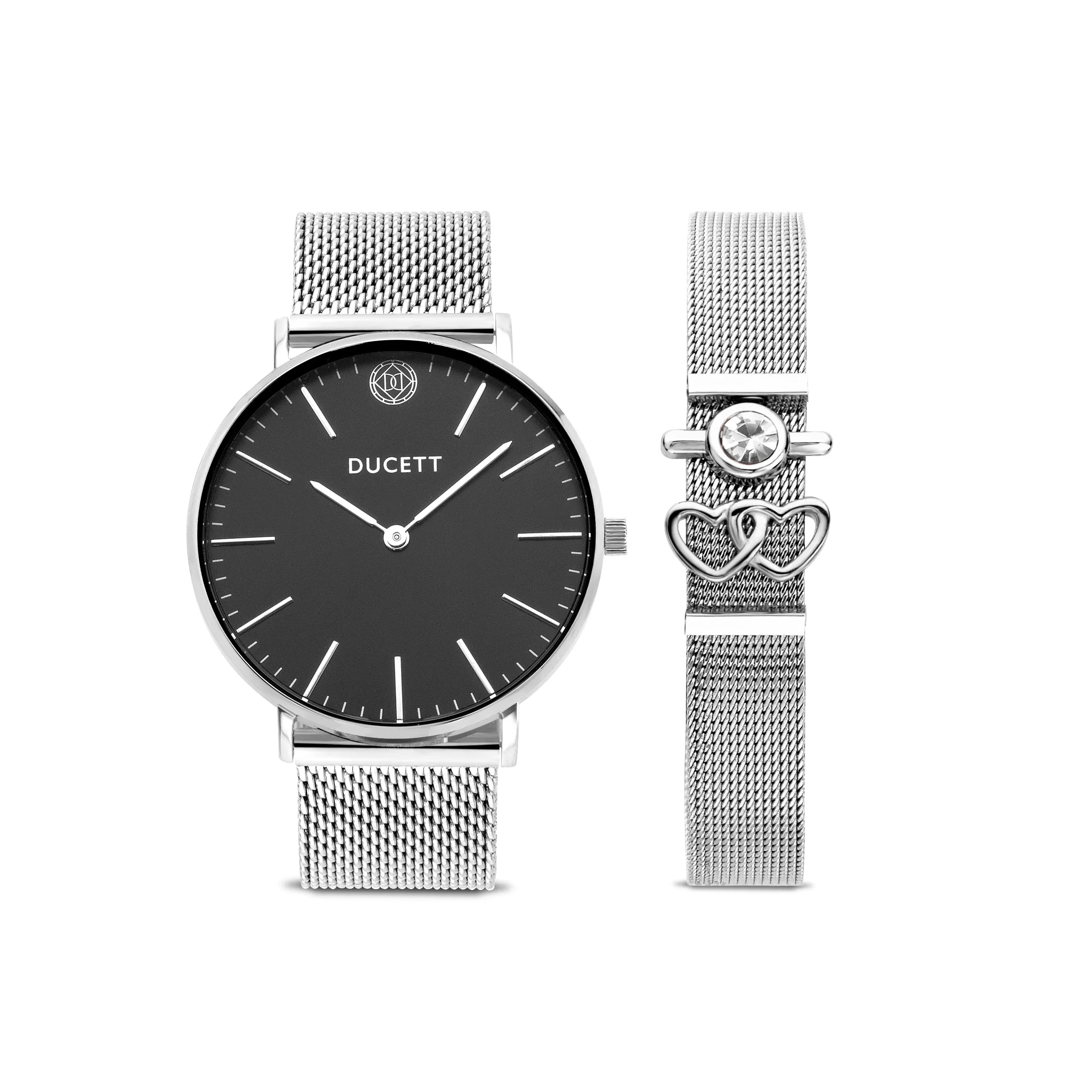 Black mesh   Mesh bracelet luxe silver