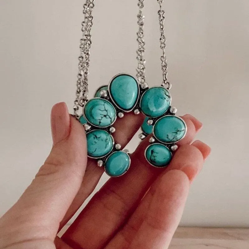 Blossom Western Choker Style Turquoise Necklace