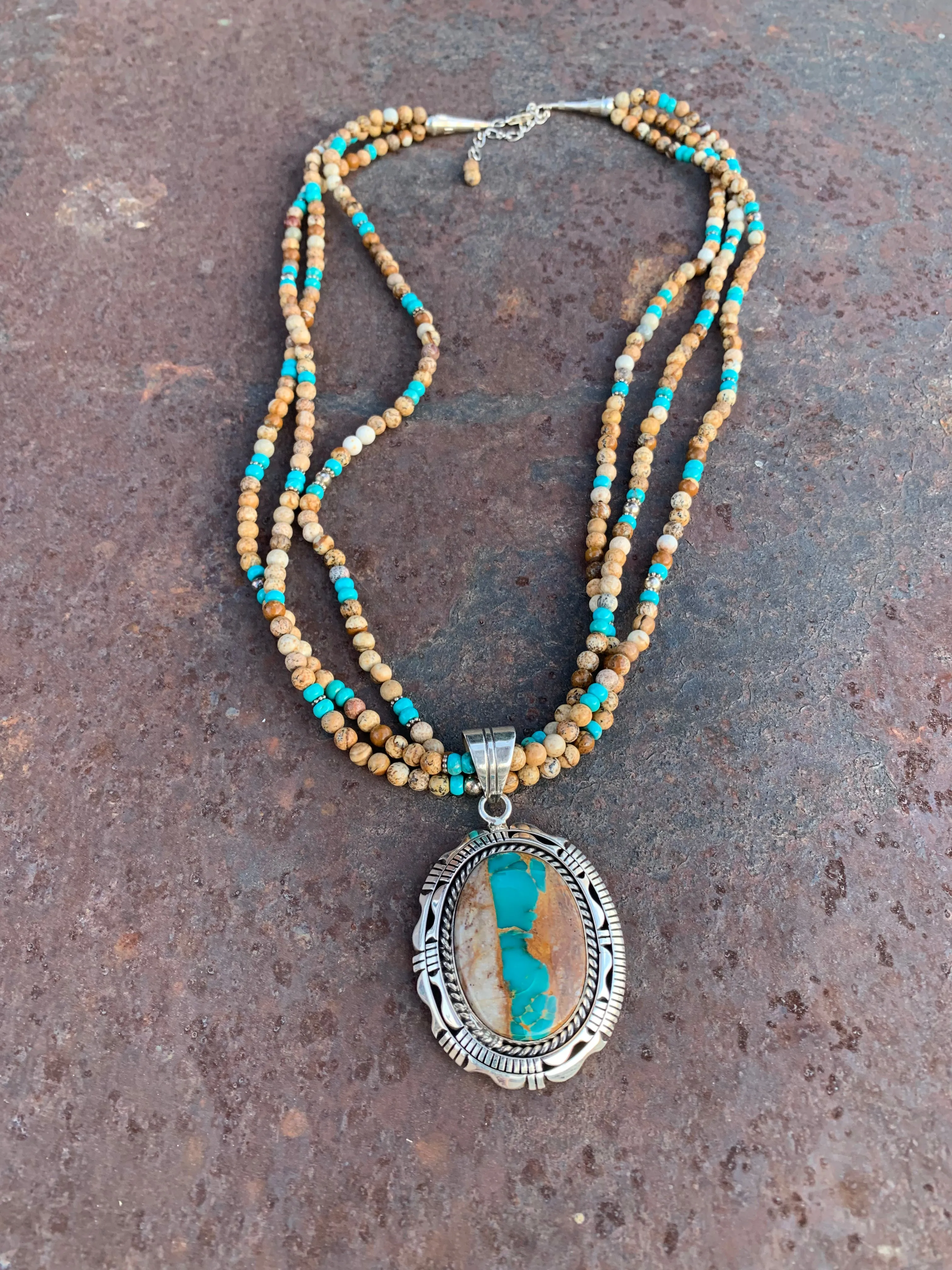 Boulder Turquoise Pendant & necklace