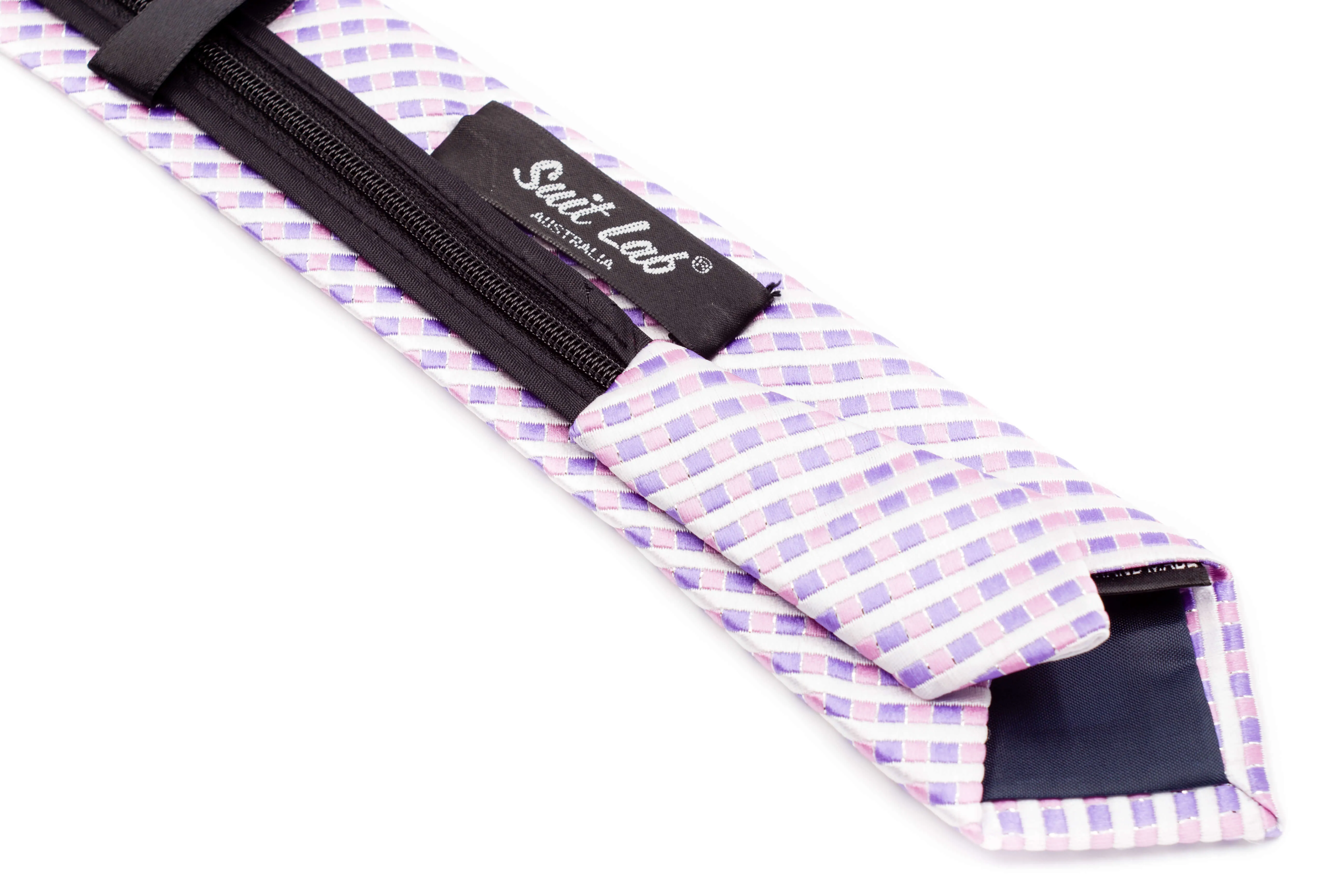 Boys Ties - Purple Mutli Checks