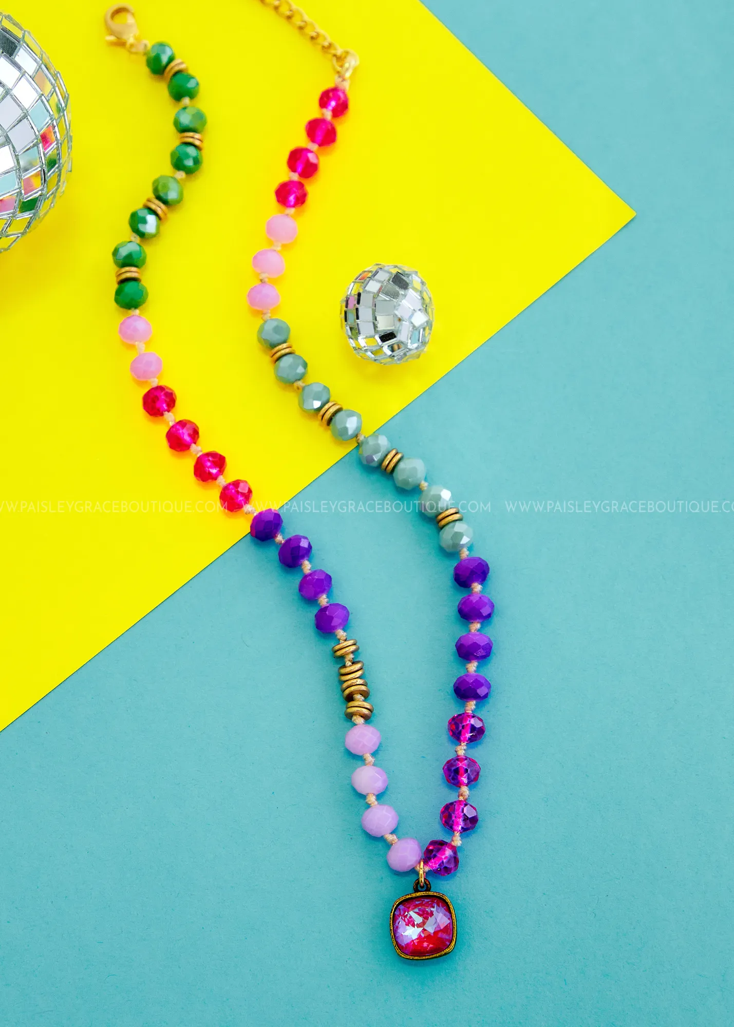 Brenda Multicolored Necklace by Pink Panache