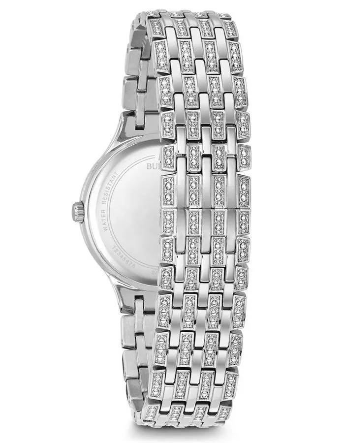 Bulova Womens Swarovski Crystal Watch - White MOP Dial - 30m