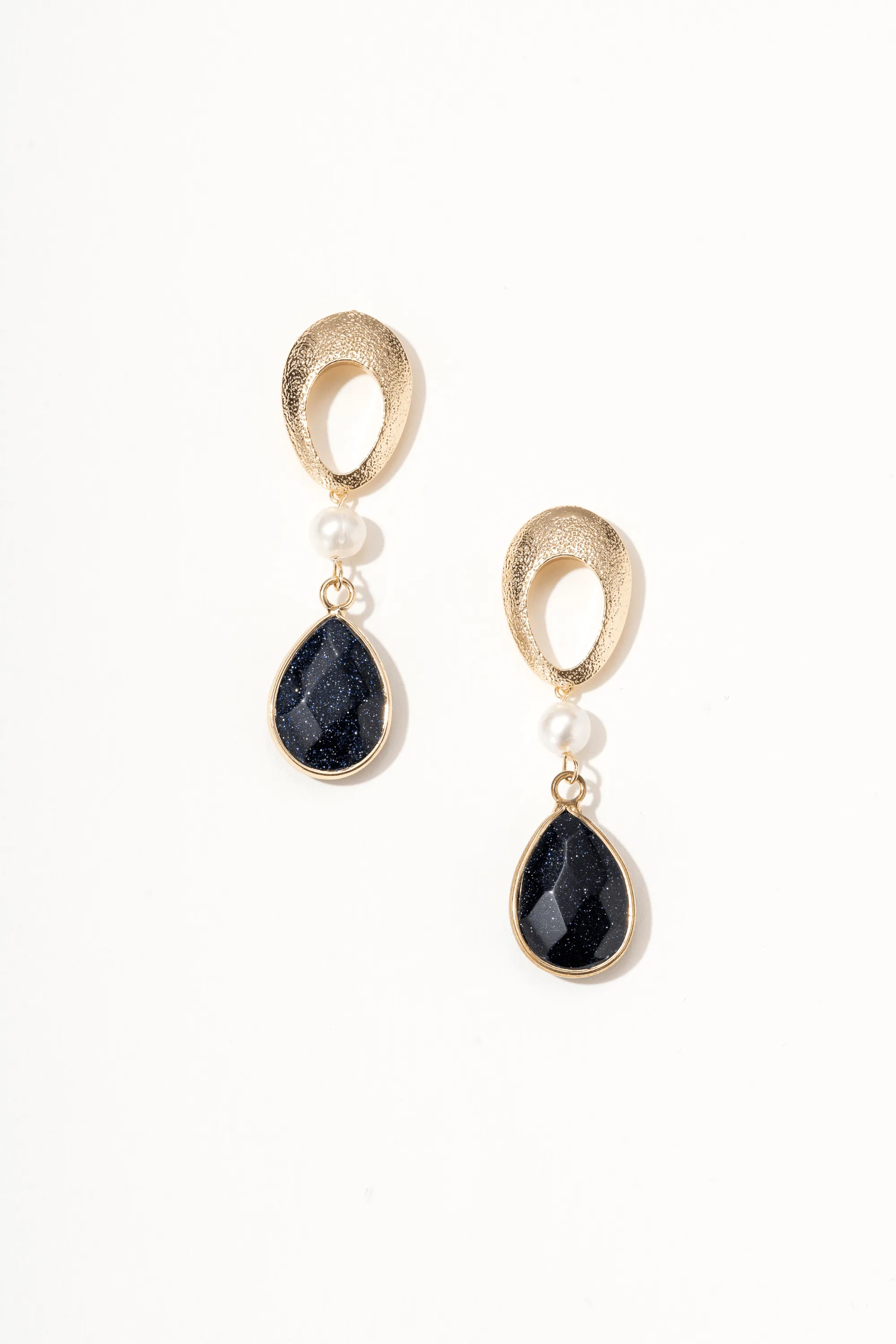 Cairo Pearl and Aventurine Drop Earrings