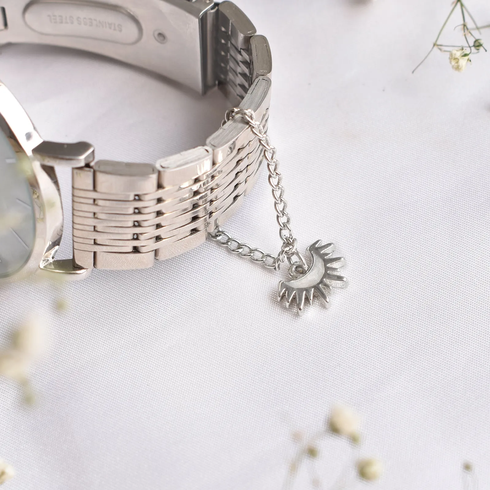 Celestial Silver Watch Charm