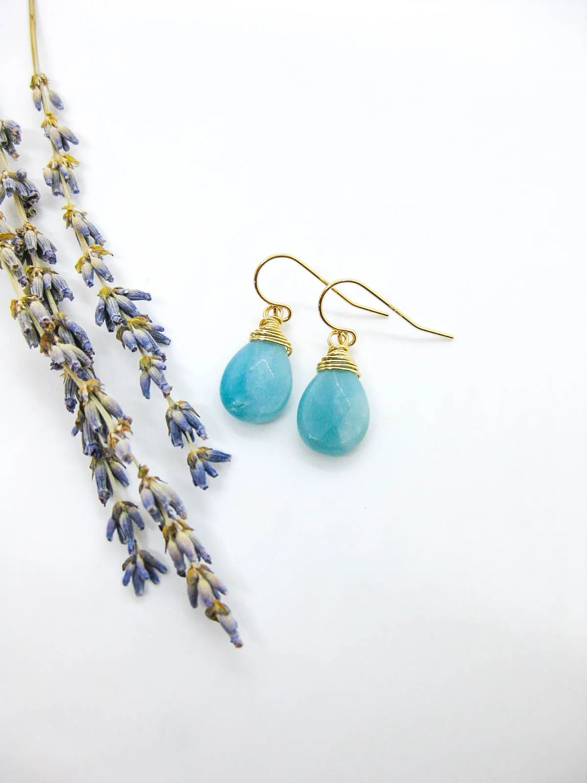 Chamomile: Amazonite Earrings - e742