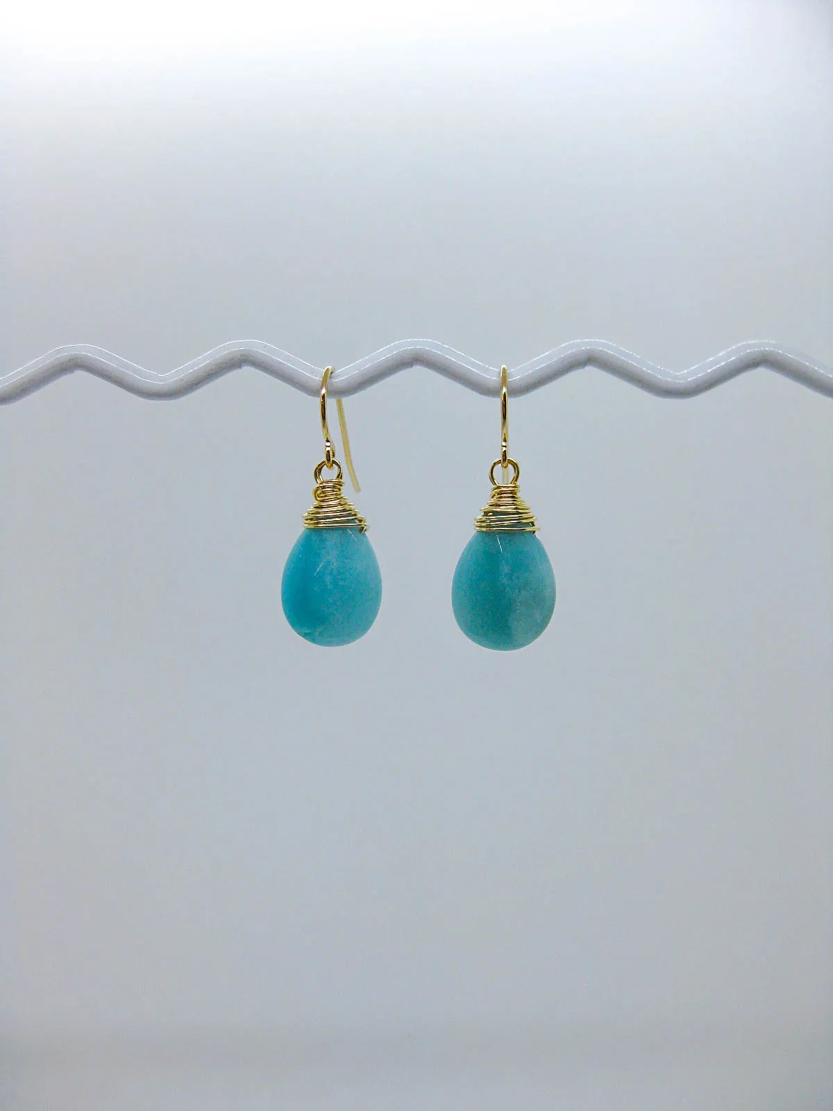 Chamomile: Amazonite Earrings - e742