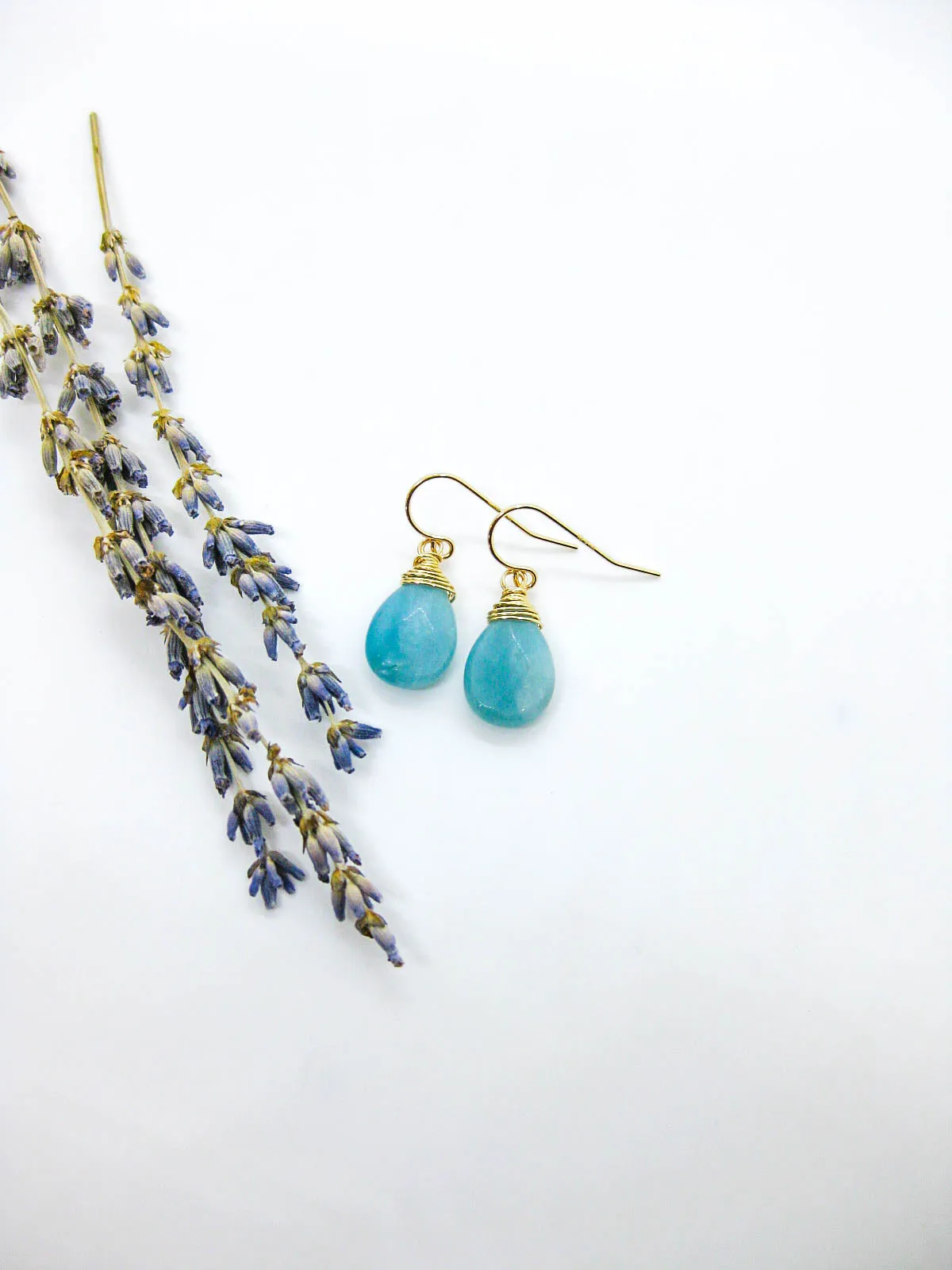 Chamomile: Amazonite Earrings - e742