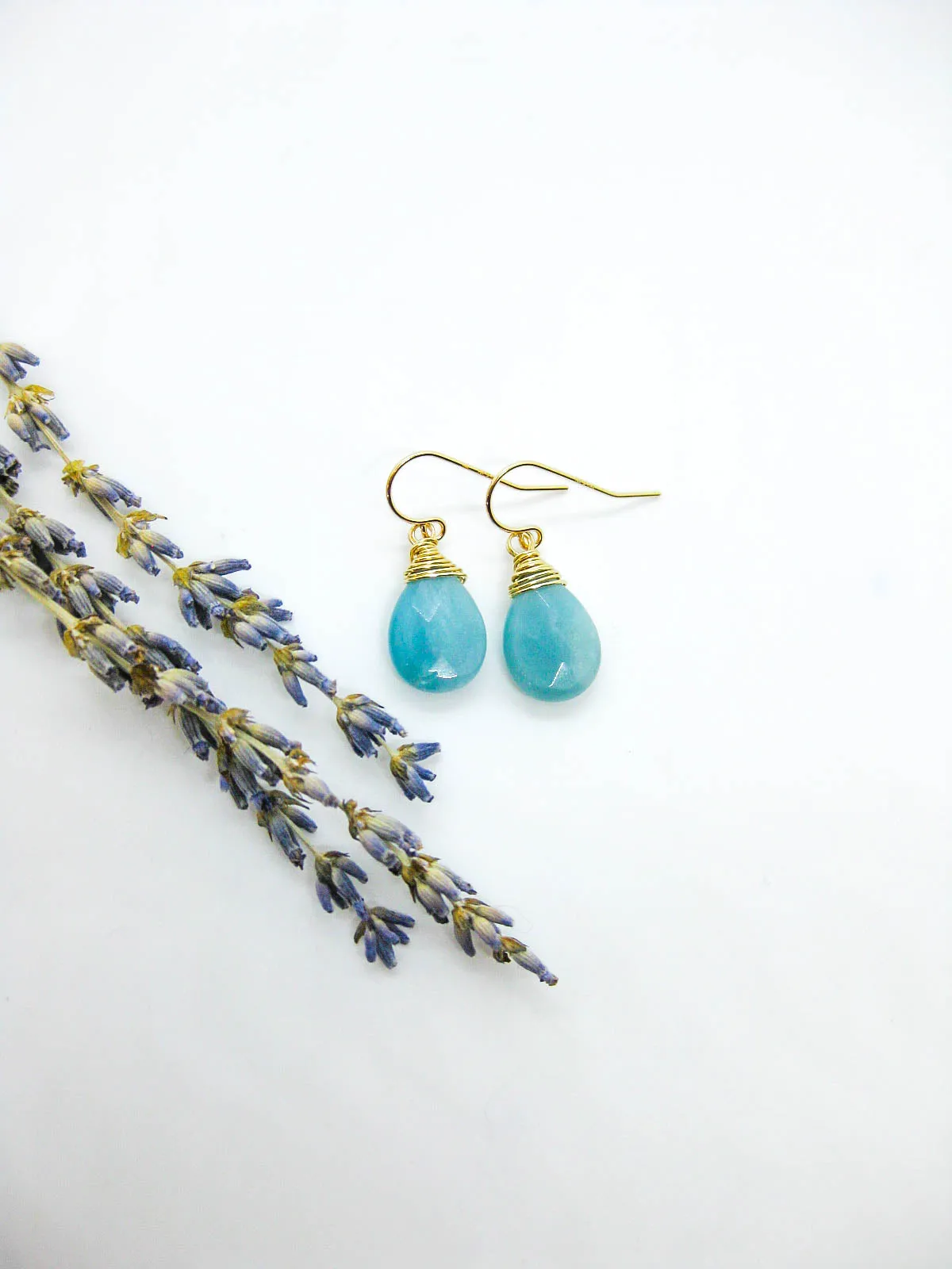 Chamomile: Amazonite Earrings - e742