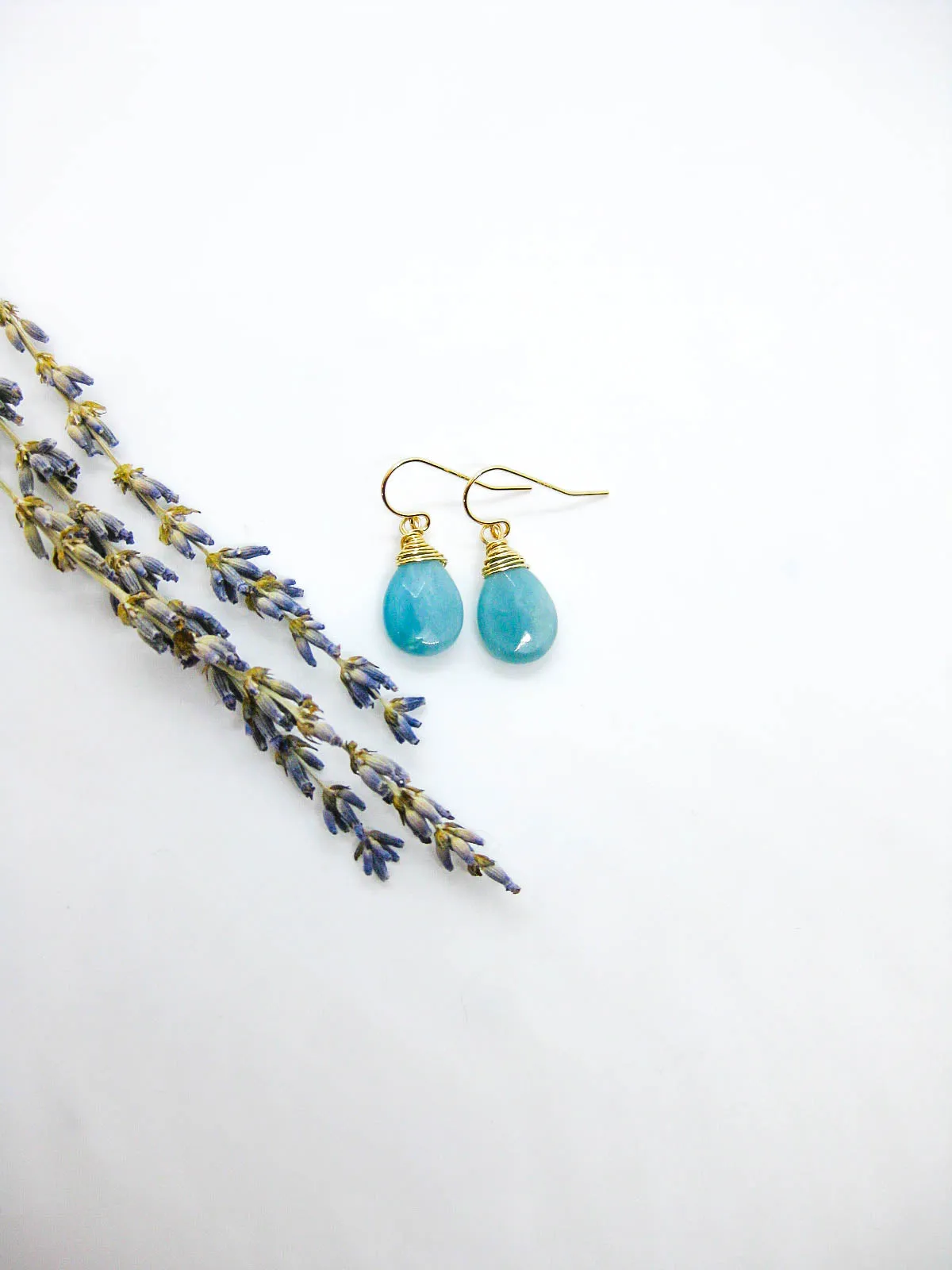 Chamomile: Amazonite Earrings - e742