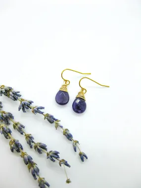 Chamomile: Amethyst Earrings - e620