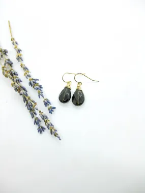 Chamomile: Smoky Quartz Earrings - e741