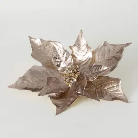 Champagne Poinsettia Clip